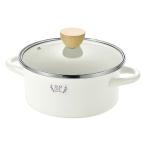 ショッピング手作り シルキーライフ ホーロー両手鍋 18cm 手作りならではのやさしい風合い お手入れが簡単で臭いが移りにくい 取り寄せ商品