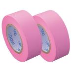 メモック ロールテープ(強粘着) 蛍光紙 つめかえ用 15mm幅 ローズ 1パック(2巻) 目安在庫=○