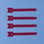 ケーブルタイ(面ファスナー) Sサイズ 赤 4本入 CA-MF1RN メーカー在庫品