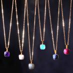 ショッピング天然石 天然石 ネックレス レディース 22金 22K ペンダント アンティーク ゴールド 天然石ネックレス アメジスト カルセ nanotta ANC005