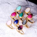 ショッピング天然石 天然石 リング 指輪 レディース 22金 22K アンティーク ゴールド 天然石リング ルビー アメジスト カルセドニー nanotta ARN005