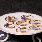 ショッピング天然石 天然石 リング 指輪 レディース 22金 22K アンティーク ゴールド 天然石リング アメジスト カルセドニー ラブラ nanotta ARN022