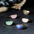 天然石 リング 指輪 レディース 22金 22K アンティーク ゴールド 天然石リング カルセドニー ラブラドライト ラ nanotta ARN099