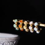 ショッピング天然石 天然石 イヤーカフ イヤカフ レディース 18金 18K シルバー925 アンティーク ゴールド カーネリアン ラリマー nanotta ASE014