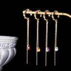  натуральный камень ушные каффы iya кафф женский 18 золотой 18K серебряный 925 античный Gold покачивающийся цепь Ame nanotta ASE016