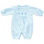 赤ちゃんの城 低体重児用品 ツーウェイドレス 45cm ウィッシュ スムース サックス 春 秋 冬 綿100％ 日本製