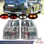 三菱 LED テールライトリアブレーキランプカーアクセサリーハザードクリアランスライト パジェロ V93 V97 2007-2010 テールブレーキライト