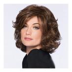 ショッピングウィッグ ウィッグ かつら レディース部分的な高温シルク化学繊維茶ショートカーリーヘアウィッグ