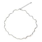 ラブトキシック(Lovetoxic)フェイクパールつきパイプシルバーチョーカー【O_40】【outlet】