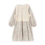 ショッピングsale petit main プティマイン(petit main)【リンク】ベストつきティアードワンピース(ジュニアサイズ)【10％OFF】【SALE】【SSSL】【O_29】【25AW】