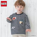 プティマイン(petit main)【TOMICA】ボーダーアップリケ長袖Tシャツ【SALE】【30%OFF】【SALE】【O_29】【outlet】【ot】