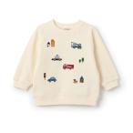 プティマイン(petit main)働く車刺しゅうトレーナー【SALE】【50％OFF】【SALE】【O_30】【outlet】【ot】