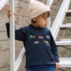 プティマイン(petit main)働く車刺しゅう長袖Tシャツ【20％OFF】【SALE】【SSSL】【O_29】【25AW】