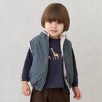 プティマイン(petit main)無地×ボアリバーシブルベスト【20％OFF】【SALE】【SSSL】【O_29】【25AW】