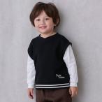 プティマイン(petit main)ベストレイヤード長袖Tシャツ【20％OFF】【SALE】【SSSL】【O_29】【25AW】