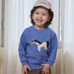 ショッピングsale petit main プティマイン(petit main)ニット柄ドッキングトレーナー【10％OFF】【SALE】【SSSL】【O_29】【25AW】