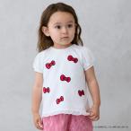 ショッピングsale petit main プティマイン(petit main)【サンリオキャラクターズ】リボンアップリケTシャツ【seasonoff01】【70％OFF】【SALE】【O_70】【outlet】【ot】