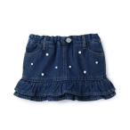 プティマイン(petit main)パールデニムスカパン【20％OFF】【SALE】【SSSL】【O_29】【25AW】