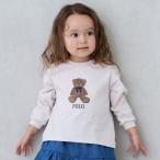 プティマイン(petit main)【POLO BCS】くまグラフィック長袖T【20％OFF】【SALE】【SSSL】【O_29】【25AW】