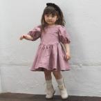 プティマイン(petit main)【リンク】袖パフワンピース【30％OFF】【SALE】【SSSL】【O_30】【25AW】