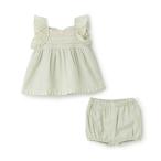 プティマイン(petit main)【リンク】シャーリングティアードOPセットアップ【65％OFF】【SALE】【O_60】【25AW】【SSSL】【ot】