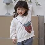 ショッピングsale petit main プティマイン(petit main)【裏起毛】いちごポシェットトレーナー【34％OFF】【SALE】【SSSL】【O_30】【25AW】
