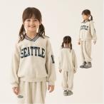 Vネックリブロゴスウェット【60%OFF】【SALE】【O_50】【outlet】【ot】