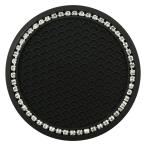 車用 コースター 直径7cm キラキラ PVC カップ ドリンク ホルダー マット 滑り止め 振動 汚れ 防止 丸型 清潔 水洗いOK