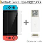 ニンテンドー スイッチ ガラス フィルム Nintendo Switch 本体 用 保護フィルム 任天堂スイッチ Micro USB to Type C 変換アダプタ 56K抵抗使用 ポイント消化