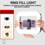 ショッピング携帯電話 【並行輸入品】LED ハンドヘルド リングライト 携帯電話スタビライザー 2500K 8500K 8000MAH 充電式バッテリー内蔵 スマートフォン 自撮りビデオライト