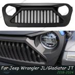 ショッピンググラディエーター 【並行輸入品】ジープ フロント マットブラック diy ペイント可能グリル ラングラー jl/グラディエーター jt 2018-2025 アングリースタイル フードバンパー 部品