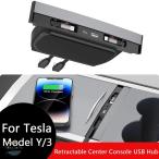 並行輸入品 TESLA カスタムパーツ 格納式センターコンソールUSBハブ 中央制御ドッキングステーション 高速充電 インナーアクセサリー モデル3
