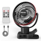 卓上扇風機2025年新機型 極静音&夜灯機能360度自動首振り クリップ扇風機 壁掛け 吊り下げ usb扇風機 小型 ミニ 循環ファン 超強風