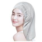 [KOTIMZO] シルク ナイトキャップ ヘアキャップ 100% シルク 筒型デザイン シルクナイト 摩擦軽減 保湿美髪 就寝用 グレー 60