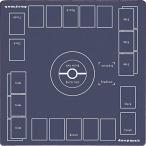 Dnoymab フルサイズ プレイマット カードゲーム 厚さ3mm ラバー プレイマット 2人用 滑り止め 収納バッグ き 60×60cm（灰青