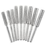 KIMLONTON軸付砥石 ダイヤモンド砥石 4.0mm 4.8mm 5.35mm ダイヤモンドバー 円筒形 3mmシャンク チェーンソー研削ヘ