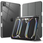 JETech iPad Pro 13 дюймовый M5/M4(2025/2024) для кейс Pencil держатель имеется прозрачный задний покрытие тонкий Stan 