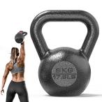 PROIRON ケトルベル 8kg 一体型鋳鉄 ジムや自宅に最適 3年