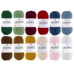 QKHEE コットンヤーン 合太 中細 毛糸 12色セット1玉約50g180m かぎ針編み 編み物 編み糸 織り糸 ぬいぐるみ用糸 (Chris