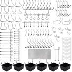 156個 有孔ボード パンチングボードフック 有孔ボード リングフック 穴 ピッチ ボードフック 厚さ 1-6mm ボード 対応 穴 ピッチ25