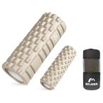 MOJEER フォームローラー 筋膜リリース 大小2個セット 筋膜ローラー ストレッチローラー グリッドフォームローラー YJZ033 (カーキ