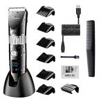 Hatteker電動バリカン ヘアカッター ヒゲトリマー 充電式 ばりかん 水洗い LED 0.5-24mm 刈り高さ調節 家庭用・子供用・業務