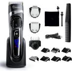 HATTEKER バリカン 充電・交流式 ヘアカッター 散髪セット ヒゲトリマー 水洗いOK 刈り高さ調節可 0.5-24mm対応 業務用 家庭