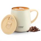 ショッピングマグカップ TYESO マグカップ 蓋付き 473ml セラミックコーティング 真空断熱 ステンレス製 保温 保冷 二重構造 コーヒーカップ 家庭用 オフィ