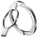 スマホリング MagSafe対応 リング マグネット式 携帯電話 ホルダーリング マグセーフ バンカーリング 角度調整 強力磁石付き 丸型 落下