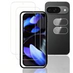 ｋａｗａｙｌＪＰ ガラスフィルム FOR google Pixel 9a 用の2枚 + カメラフィルム 2枚 日本旭硝子素材 ガイド枠付き 指紋