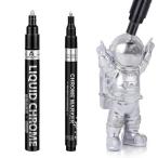 KALOLINNA серебряный металлизированный ремонт авторучка серебряный do маркер (габарит) авторучка 2 шт. комплект принадлежности для проектов "Сделай сам" краска . только . металлизированный высота глянец жидкий Хромированный краска маркер (габарит) длина .