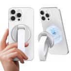 Klearlook スマホリング マグネット 超強磁力 マグセーフ リング 多角度調整で横縦両立 携帯リング 柔らかいシリコンバンドで指に優しい