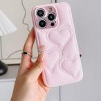 Lnobern スマホ ケース 韓流 対応 iPhone 15 ケース シンプル 可愛い ハート柄 手つくり アイフォン おしゃれ 耐衝撃 カメ