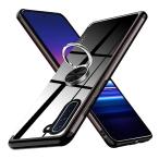 OPPO Reno3 A ケース リング クリア 耐衝撃 カバー 透明 TPU 軽量 薄型 ストラップホール付き 黄変防止 360°回転 車載ホ